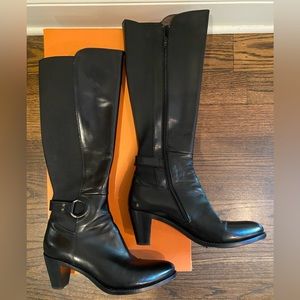 Attilio Giusti Leombruni Tall Black Boots Size 40 (9-9.5US)